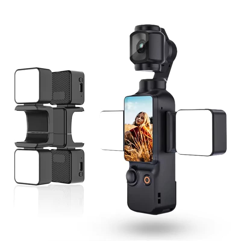 Pocket 3 Magnetic Mini Fill Light 3-Level Soft Light LED Video Light for Pocket 3 Photography Livestreaming Vlog