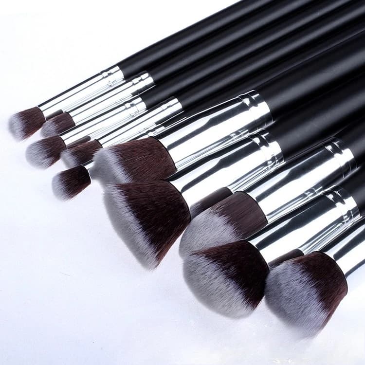 Makeup Brushes Set 10pcs Professional Cosmetic Eyebrow Face Kabuki Blending Make Up Brush Foundation Powder Blush Beauty Tool