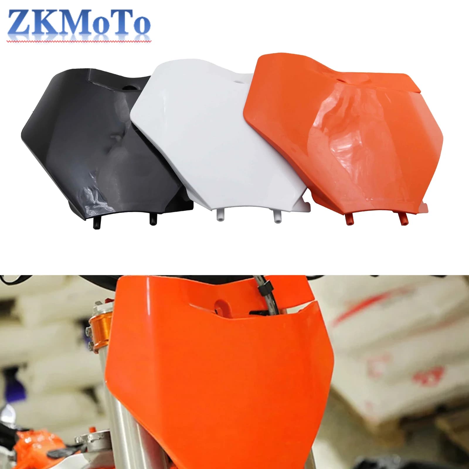 Moto Copertura In Plastica Numero Anteriore Targa di Registrazione Parafango Per KTM XC XCF XCW XCFW EXC EXCF SX SXF XCF250 XCF450 XCW250