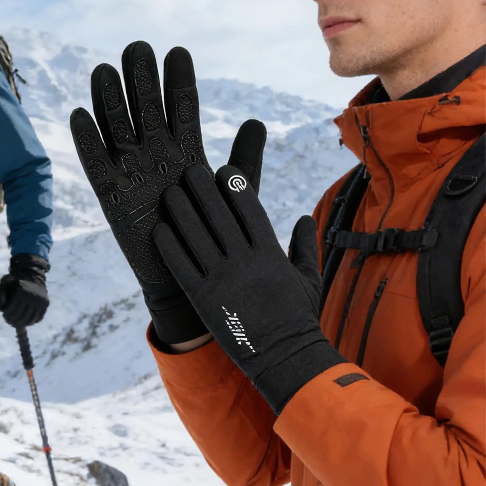Guanti da ciclismo caldi Guanti da neve touchscreen con dita intere per attrezzatura da esterno per ciclismo Corsa Sport Escursionismo Guida Camminata