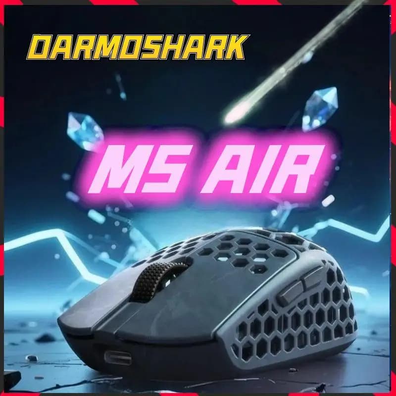 Darmoshark M5 Air Carbon Fiber Mouse 31g 3 Mode 2.4GHz 8K Connection PAW 3950 30000 dpi 750IPS with CNC scroll wheel for PC gaming