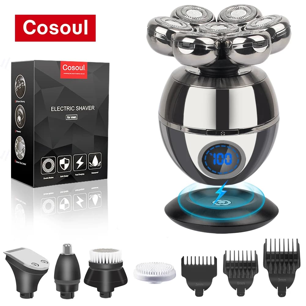 Razor for man Electric shaver 5 in 1 Razor for bald head Haircuts for bald man Shaving machine Shaving machine Razor for bald head 7 heads