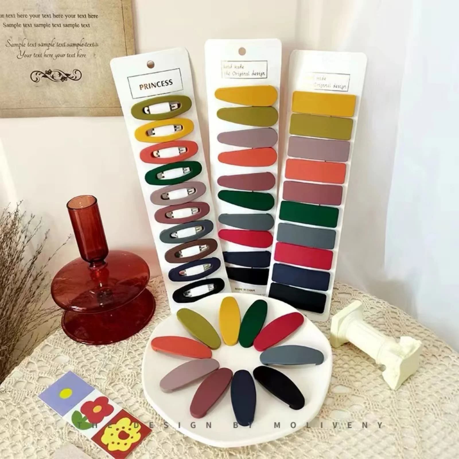 10 pieces simple colored satin small clip BB fringe hair clip broken back of head side clip out hundreds of clip head cover