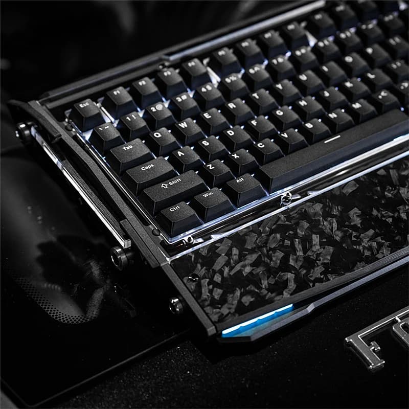Angry Miao Black Diamond BD75 V2 Tastiera meccanica Alluminio Carbonio 81 tasti Wireless 0.2ms RGB Tastiera da gioco personalizzata Regali