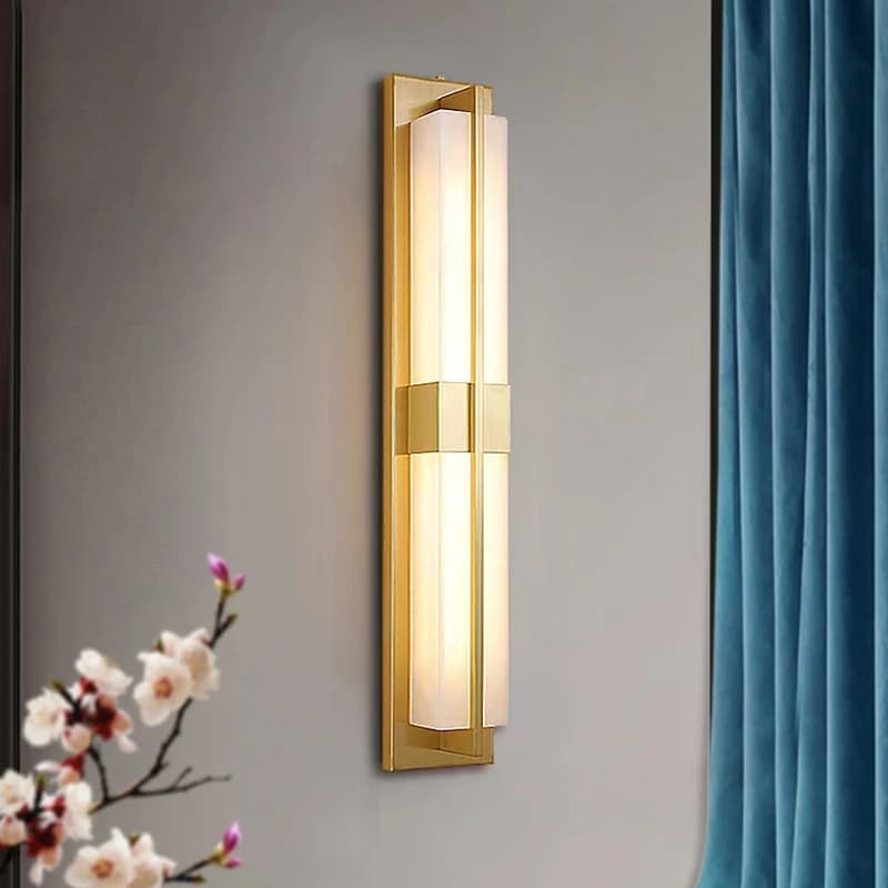 Pieno rame spagnolo importato striscia di marmo LED lampada da parete soggiorno sfondo lampada da parete corridoio scala studio camera da letto
