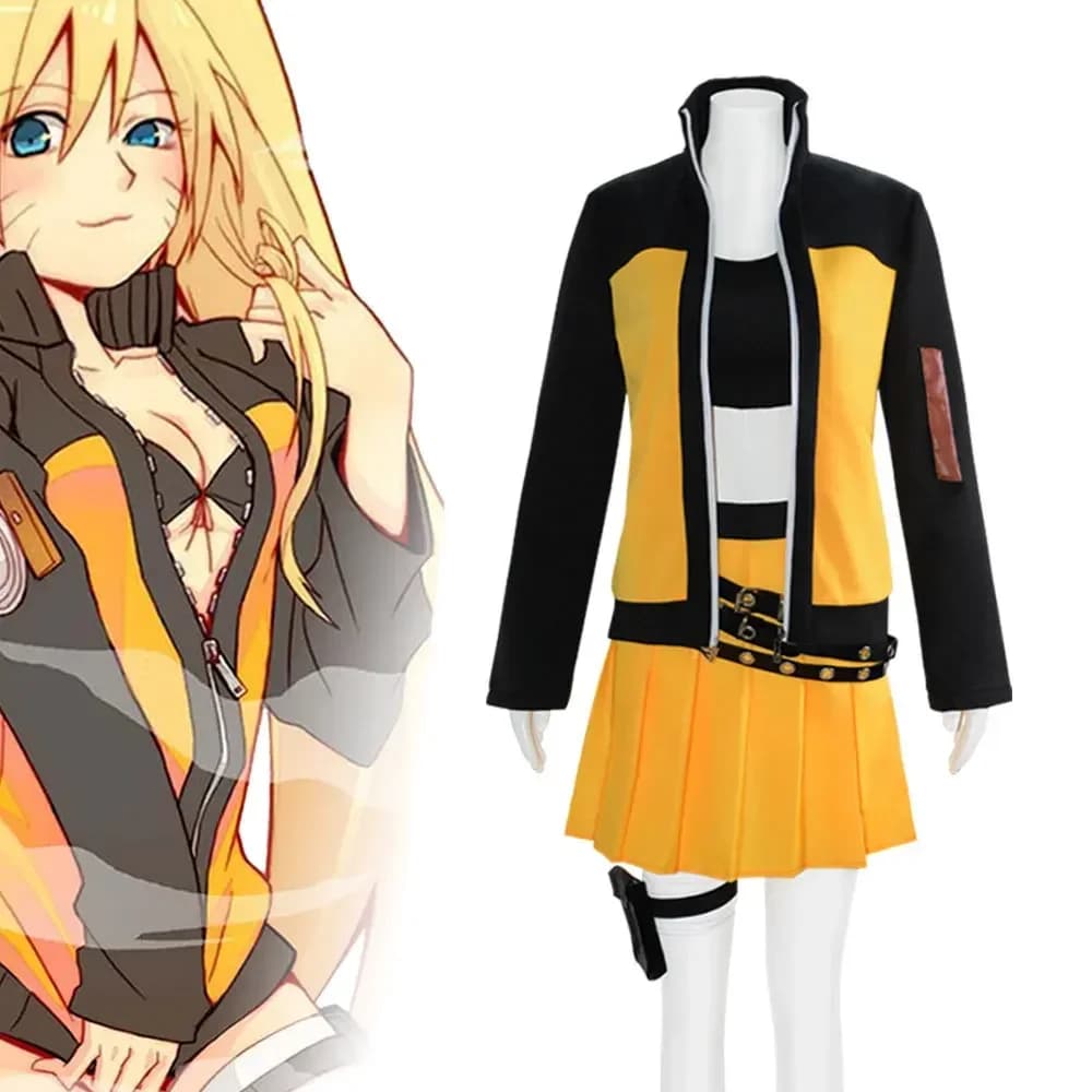 Anime Uzumaki costume cosplay vestito da donna uniforme vestito sexy festa di carnevale di Halloween bellissimo set di abiti