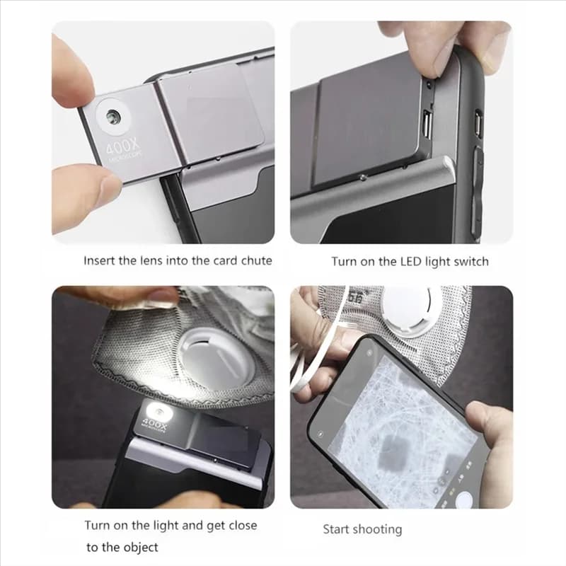 -A01R Per Iphone 16 Pro 400X Custodia protettiva per microscopio per iPhone 16 Pro Custodia protettiva per telefono 16