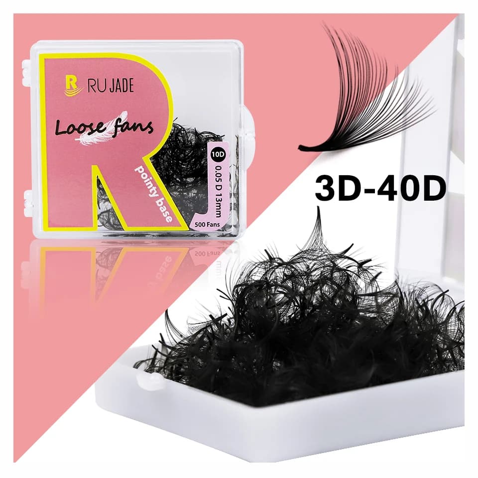 RUJADE 6D 8D Ventole Sciolte Ciglia Ventole Premade Cluster Estensioni Ciglia Ventole Base a Punta Mega Volume Estensioni Ciglia Premade