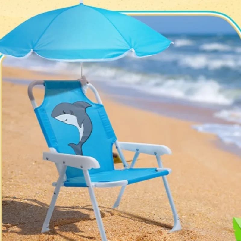 2026day Baby Covers Foldable Beach Chair Umbrella Wind Resistant Seat Sand Parasol For Outdoor Travel Meadow Garden Sunbed