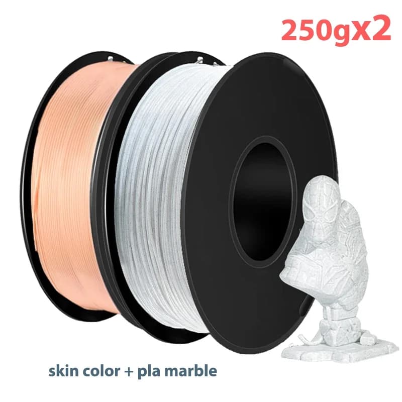 250gx2 3D Printing Filament PLA 1.75mm Skin Color 500g for 3D Printing Material Pla Marble Refills Wire Vacuum Packaging
