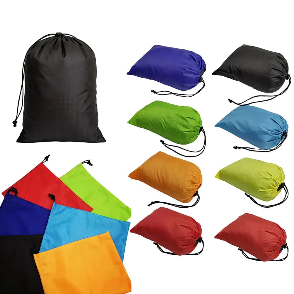 Borsa Ultraleggera per Scarpe da Spiaggia e Campeggio, Sacca con Coulisse, Borsa Leggera per Stoccaggio Outdoor, Confezioni Gialle, Rosse, Verdi, Pieghevole