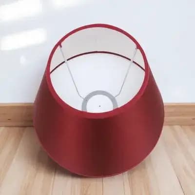 1 Piece Cloth Lampshade with Metal Frame Soft Light Transmission Decorative for Bedroom Living Room Desk Lamp Shade Cover