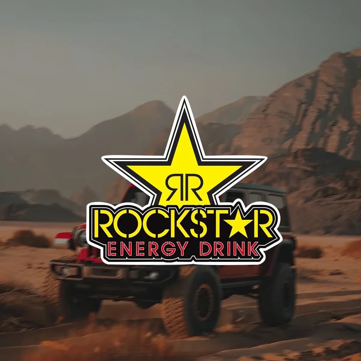 1 adesivo in vinile impermeabile Energy Rockstar - per laptop, caschi, motociclette, kit, chitarre, auto e paraurti