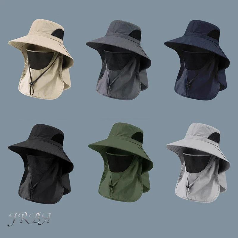 Summer Trekking Hat with UV Protection Fisherman's Hat with Exterior Visiera Wide Drying Quick-drying Sun Hat Breathable in Network Outdoor Cycling Hat