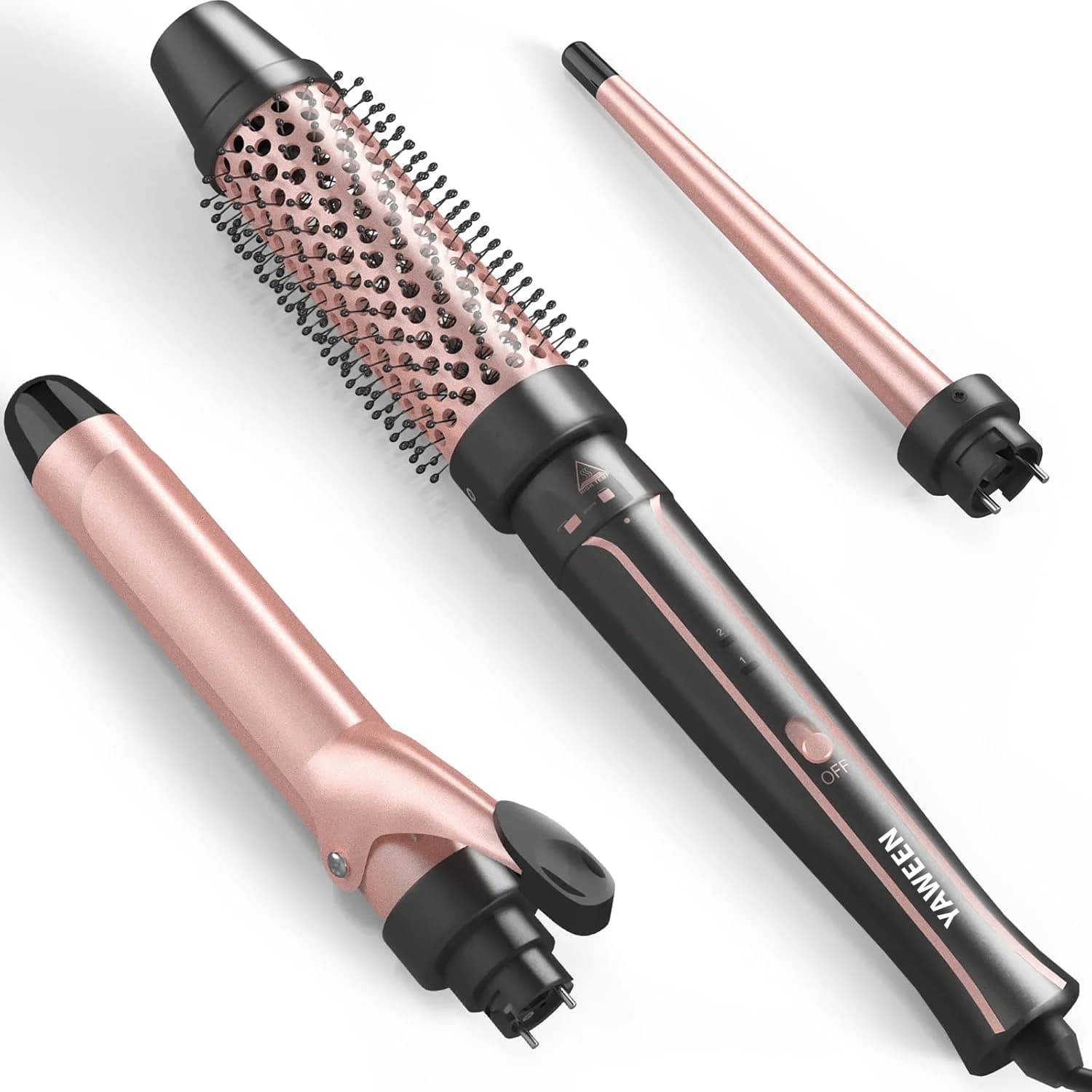 Thermal brush - heated round brush with detachable brushes Double voltage smoothing brush (120-240 V) for all hair types