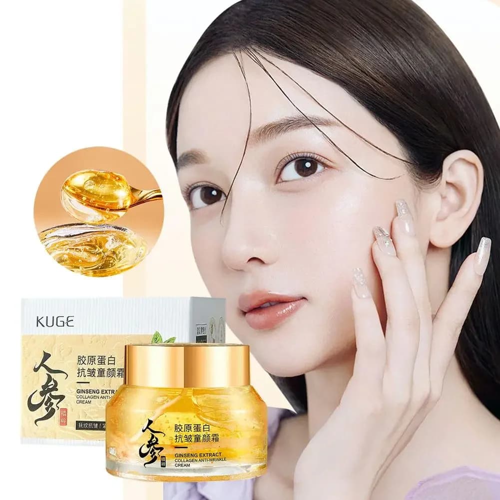 Gold Ginseng Face Cream Polypeptide Moisturizing Niacinamide Facial Serum For Skin Care Cream 24k Gold Ginseng Serum