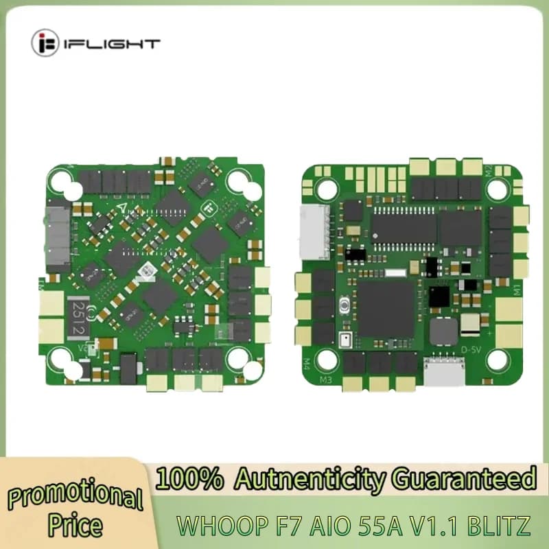 IFlight BLITZ Whoop F7 2-6S 55A AIO V1.1 Scheda di Controllo Volo/ESC con Supporto DJI O3 e Schema di Montaggio 25.5*25.5mm per Droni FPV
