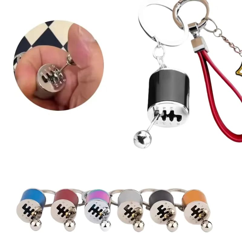 1 pz Portachiavi In Metallo Creativo Auto Shifter Portachiavi A Sei Velocità Gear Stick Manopola Cambio Modello Chiave Antistress Adulti Nuovi Agitarsi giocattoli