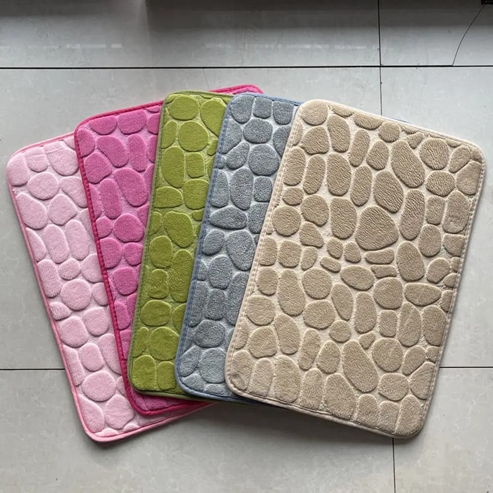Pratico tappetino da bagno in ciottoli Tappetino da bagno ispessito antiscivolo Tappeto da bagno morbido e assorbente