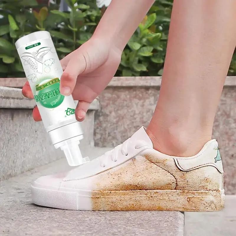 Detergente per scarpe bianco 200ml Sbiancante per scarpe da ginnastica Smacchiatore Multifunzionale Smacchiatore Efficace detergente per scarpe per scarpe bianche
