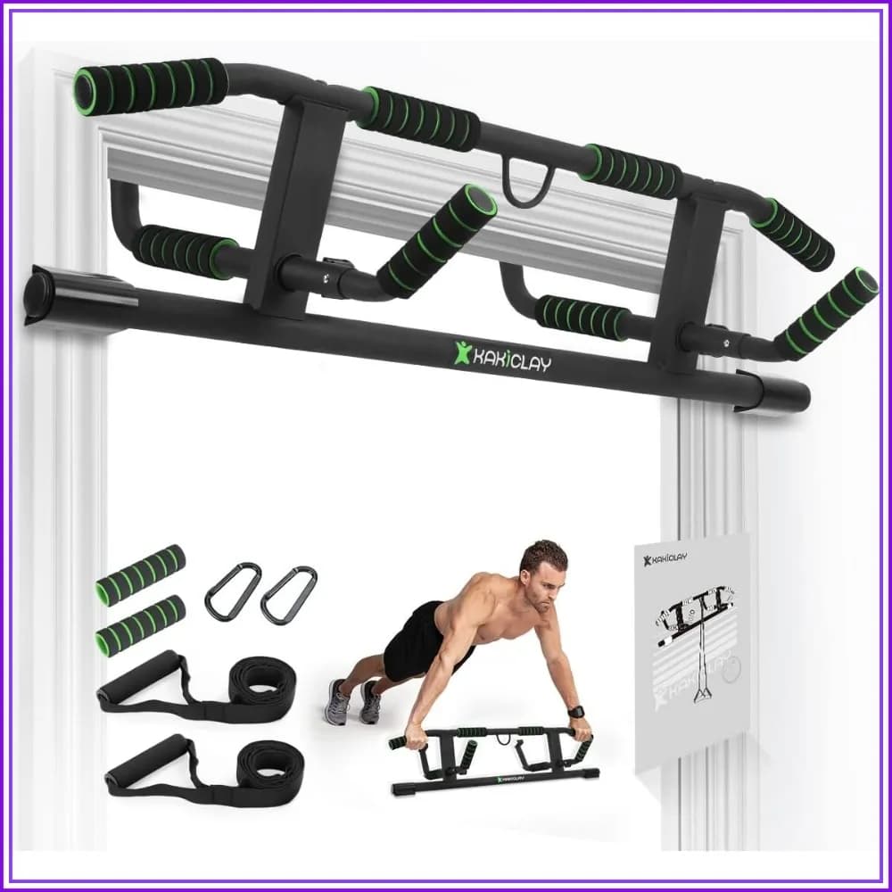 2026 Upgrade Multi-Grip Pull Up Bar with Smart Larger Hooks Technology - USA Original Patent, Designed, Shipped, Warranty