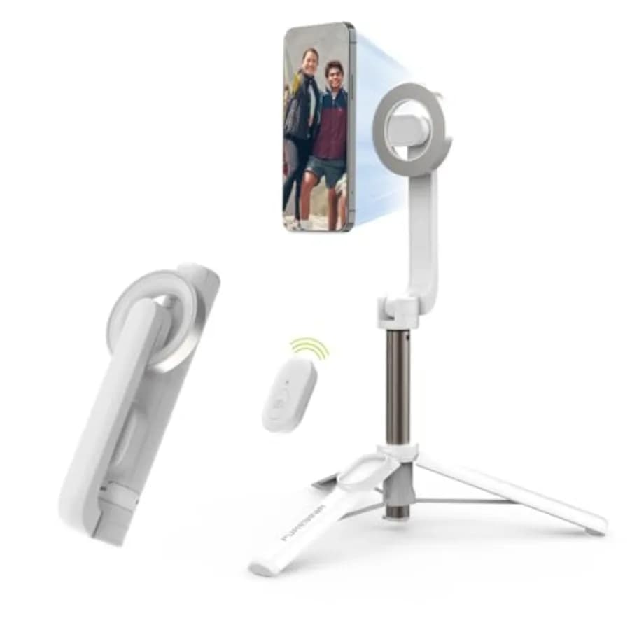 Magnetic Tripod for Selfie with Wireless Remote Control Compatible with MagSafe for iPhone Series 17/16/15/14/13/12 and Android