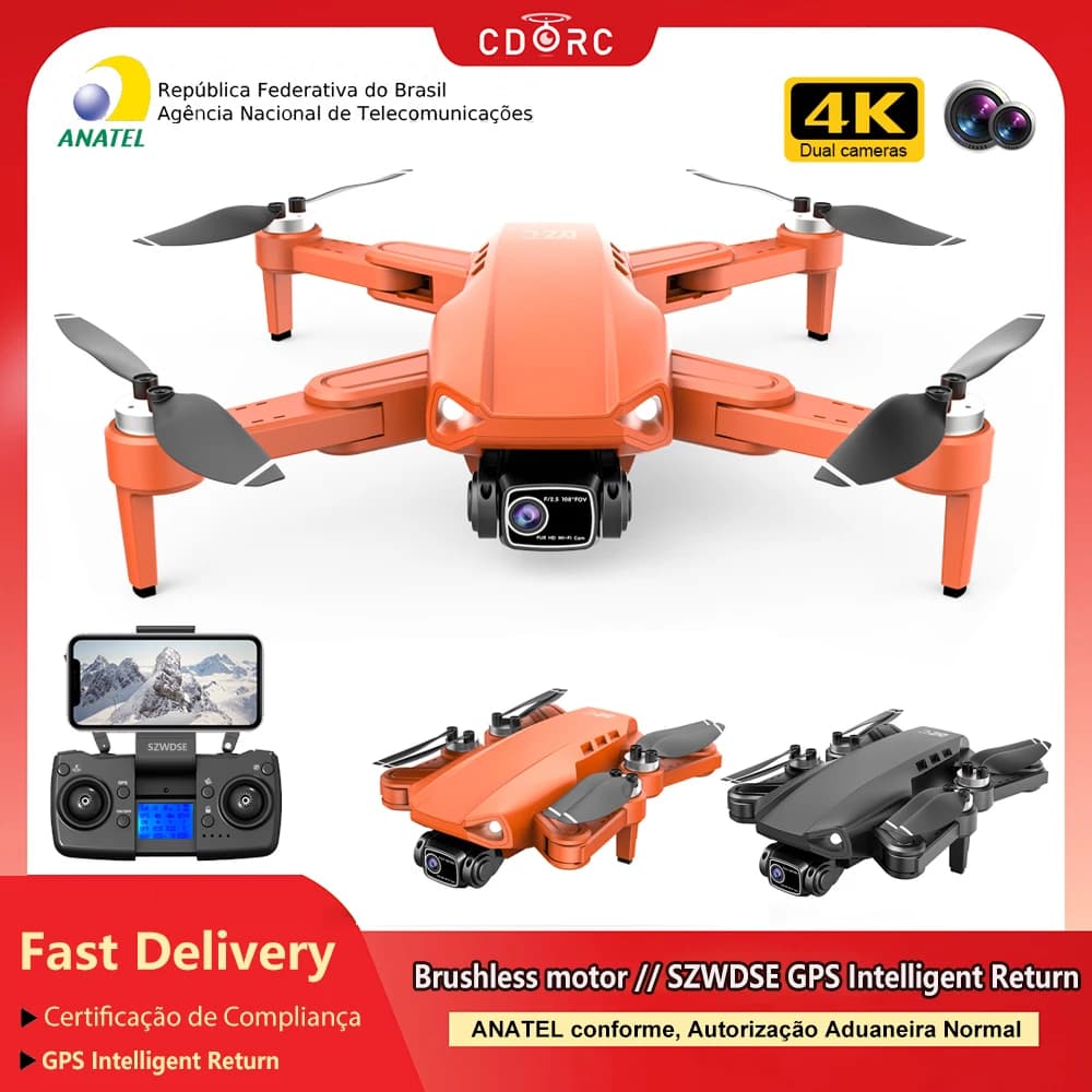 Drone GPS L900 PRO SE con Fotocamera HD 4K Professionale, WIFI FPV, Quadricottero RC Pieghevole Brushless, Controllo Remoto 3km, Elicottero Giocattolo