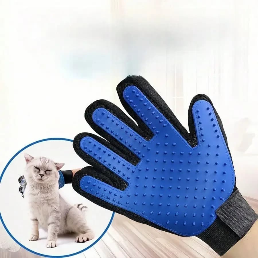Guanti da toelettatura premium per animali domestici – Guanto da massaggio 2 in 1 per la rimozione del bagno e il bagno per cani e gatti, spazzola in silicone delicata per una facile depilazione