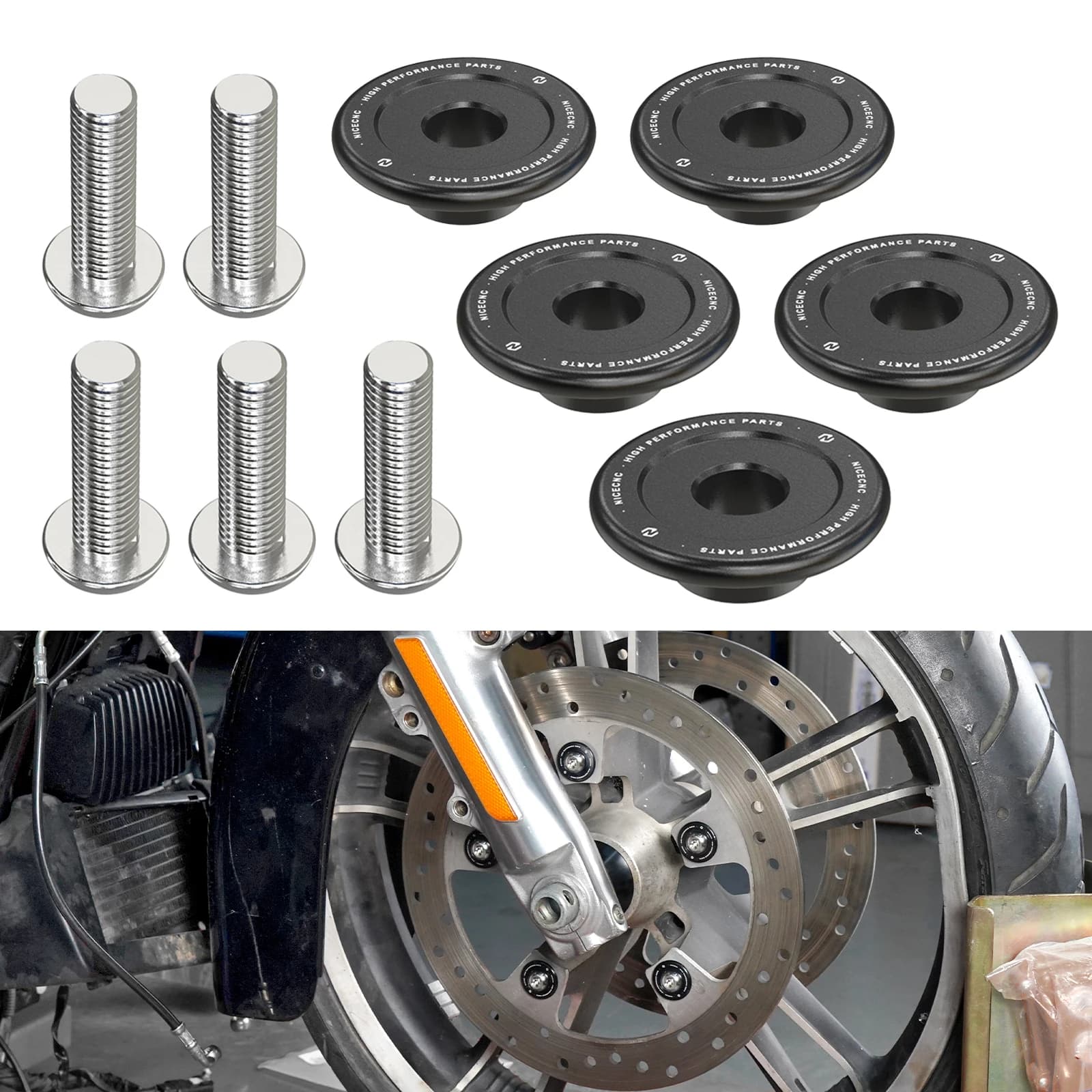 Per 15-22 Harley Road Glide/Special FLTRX Street Glide Special Kit bulloni rotore disco freno anteriore per Road King Special 2017-2024
