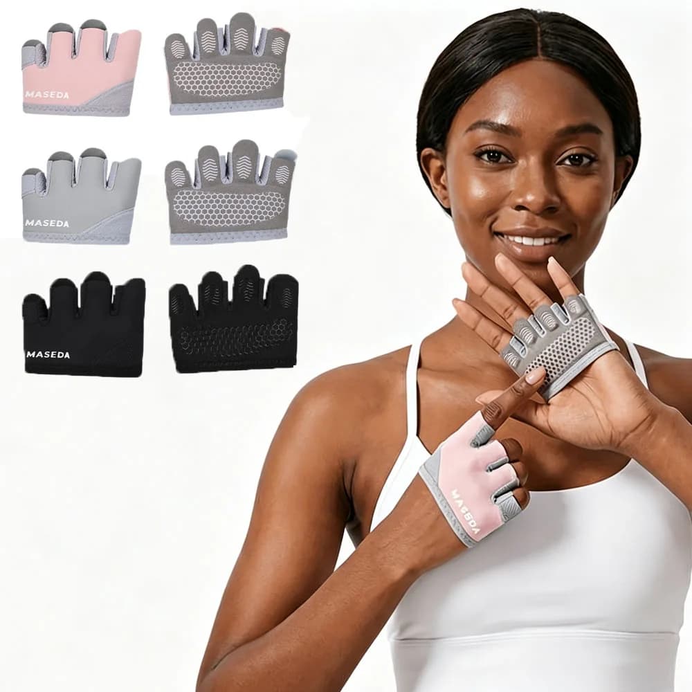 1 Pair of Breathable Training Gloves Short Design Full Palms Coverage Calluses Grip Pads Half Finger Half Finger Fingerless Gym