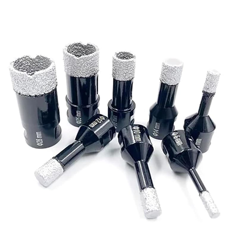 6/4/1PCS M14 Punte da trapano diamantate a secco 6-16mm Foro per piastrelle Sega per ceramica Marmo Natura Pietra Strumenti di perforazione Set di punte da trapano