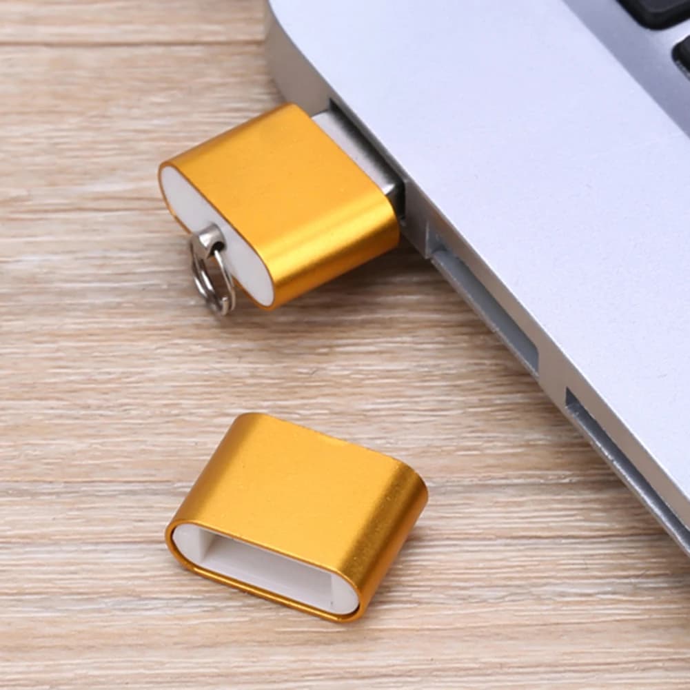 Mini Aluminium Alloy USB 2.0 T Flash TF Memory Card Reader Adapter