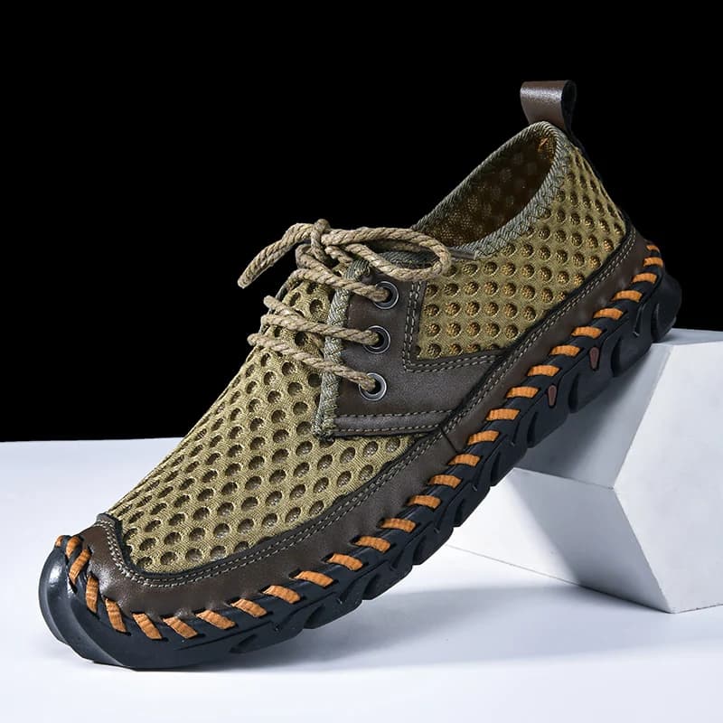 New Summer Men's Casual Shoes Breathable Mesh Men's Shoes Fashion Men Loafers Outdoor Non-slip Light Walking Sneakers Plus Size