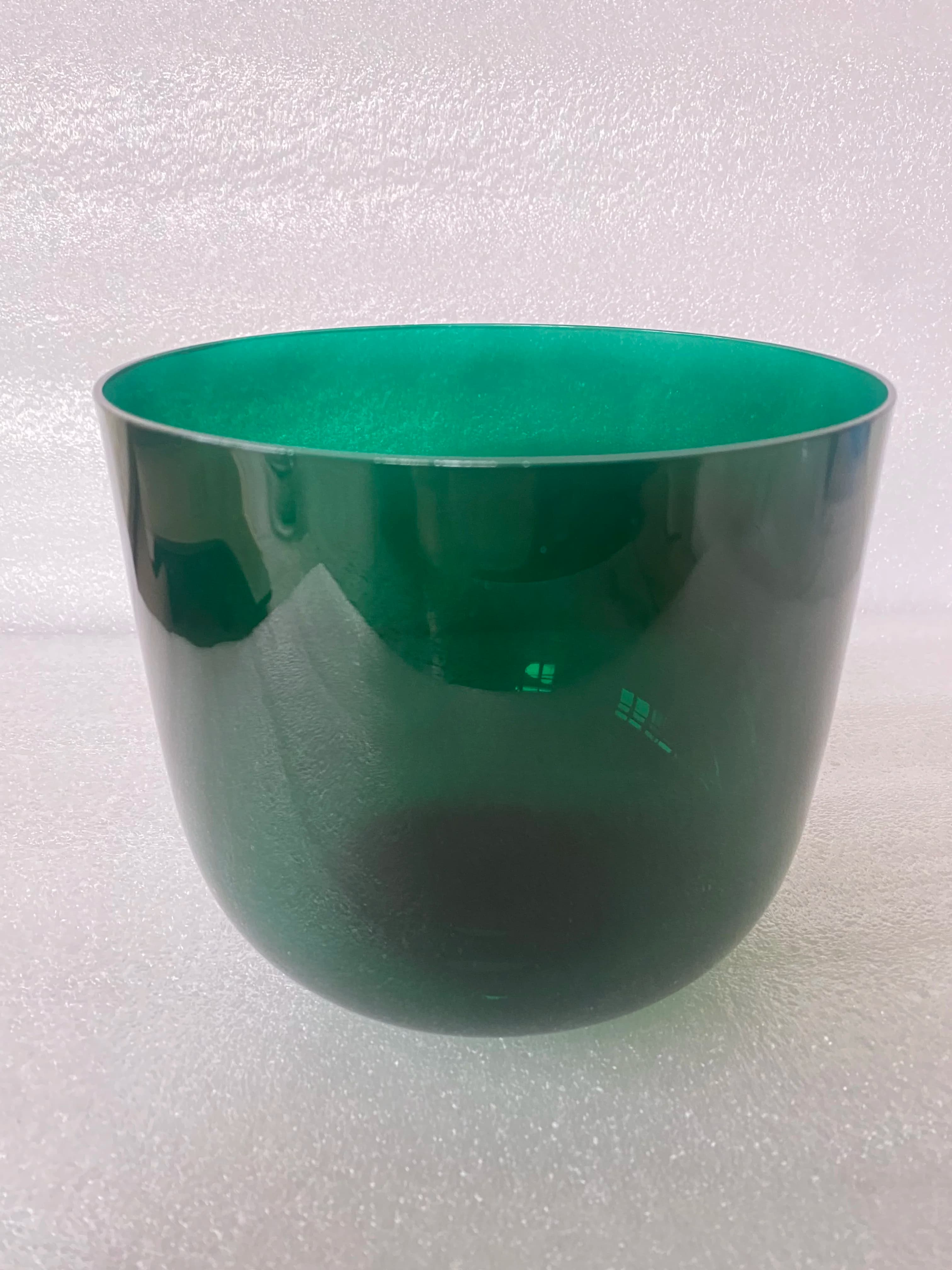 3rd octave deep tone perfect F note Heart chakra crystal singing bowl 432Hz turquoise color for sound healing about 7.5"