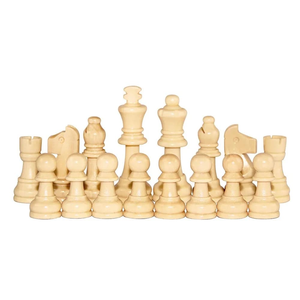 Set di Scacchi in Legno da 32 Pezzi, 2,2 Pollici, con Cuscinetti Protettivi, Gioco di Scacchi Standard