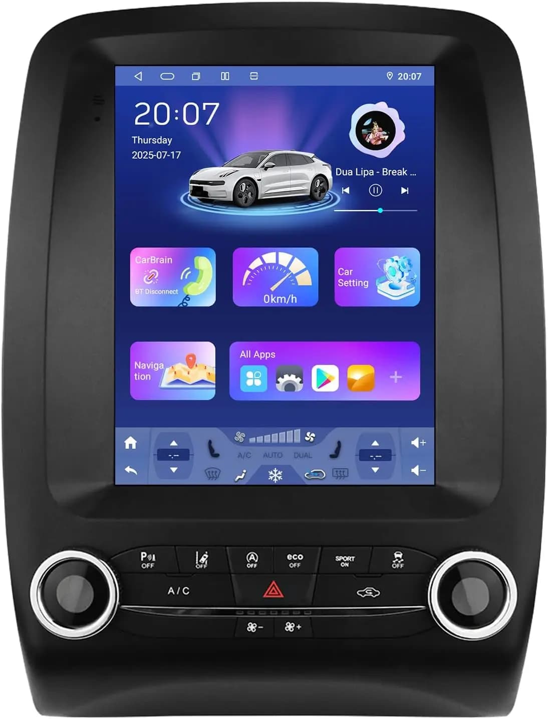 9.7 Inch QLED Touchscreen Android 14 Car Radio with GPS Navigation, 8 Core 4G+64GB Memory, for 2014-2020 Durango, Supports Steering Wheel Control, Bluetooth, Equalizer, USB, TPMS, OBD2, and Smartphone Mirroring