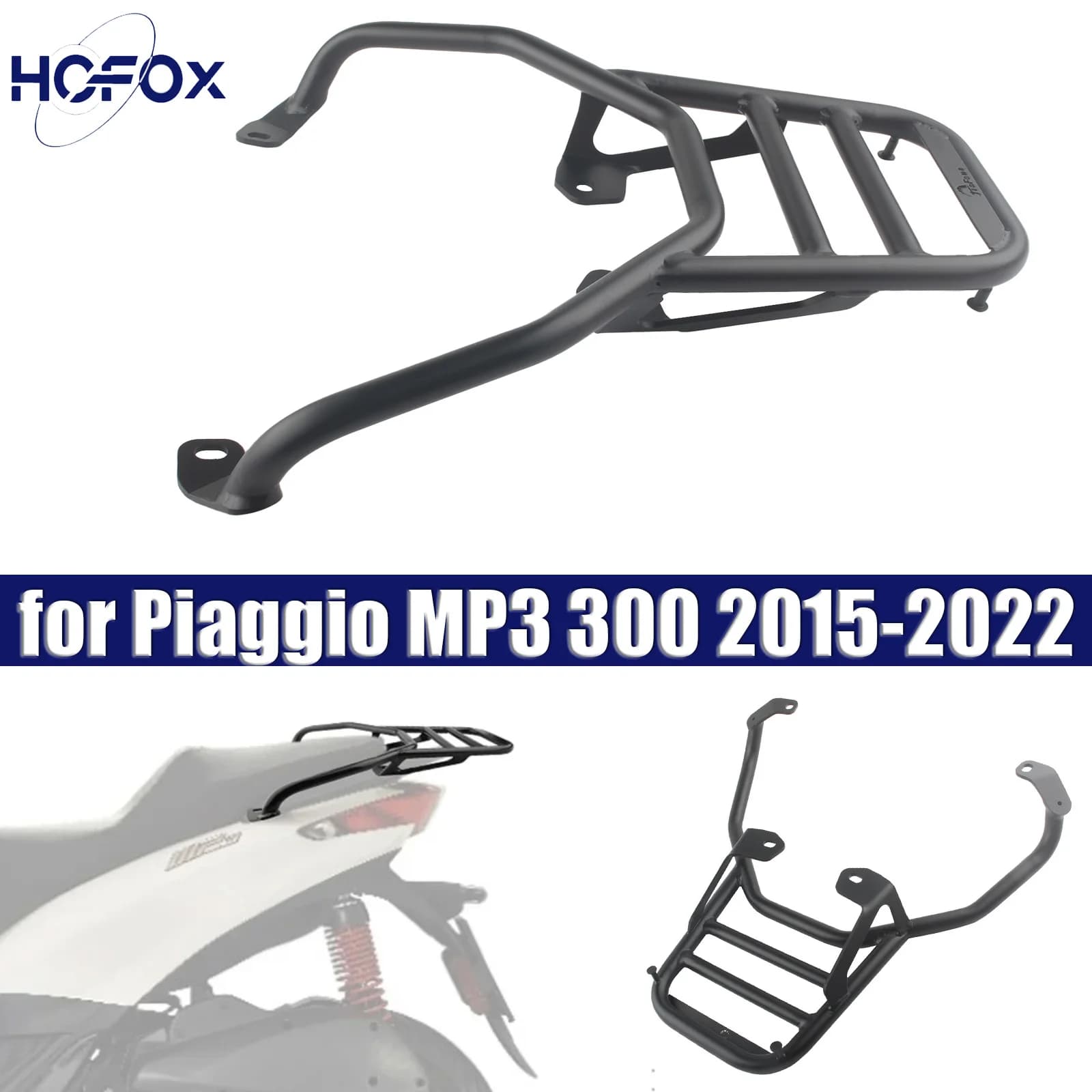 Portapacchi per moto Valigia Portapacchi Bordo Portapacchi Scaffale Set di scaffali posteriori per Piaggio MP3 300 2015-2022