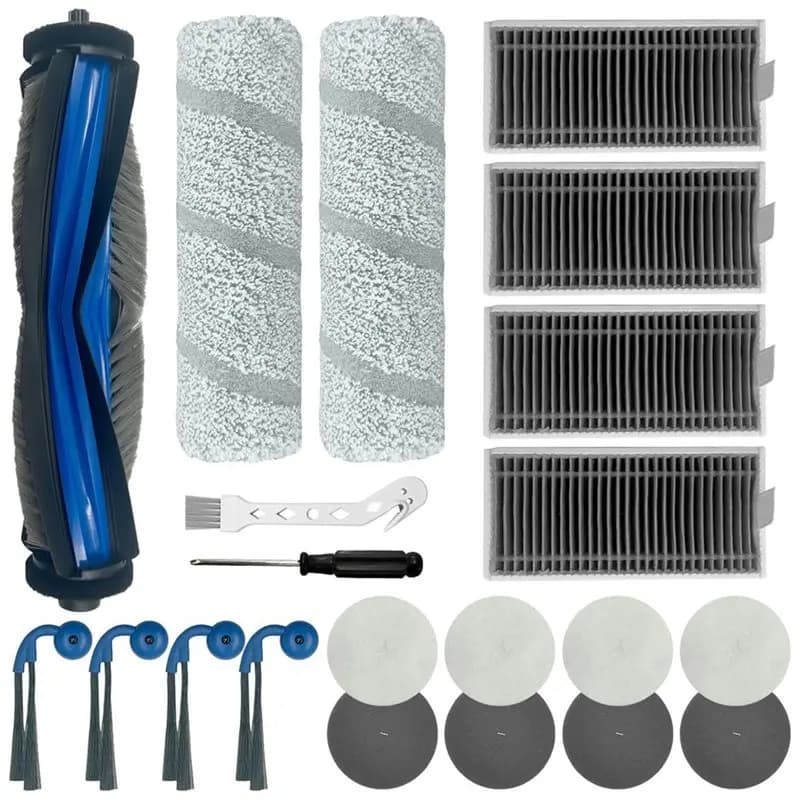 diGRATEFUL di spare parts for vacuum cleaner ECOVACS X11 OMNICYCLONE, side brush, rotating cloth, HEPA filters, foam filters