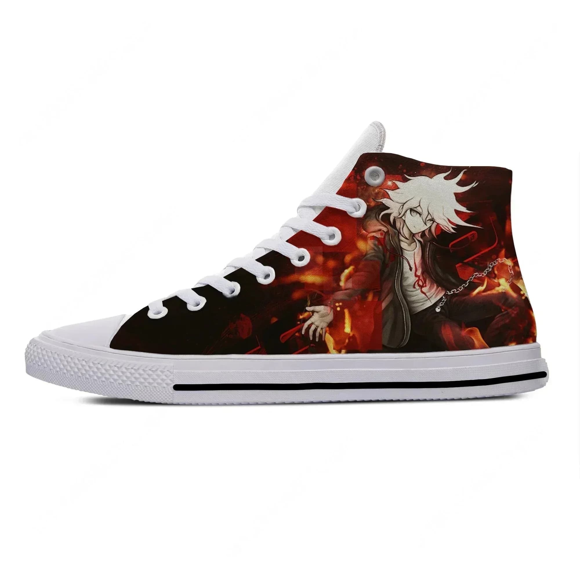 Scarpe da ginnastica casual traspiranti e leggere unisex con stampa anime e manga Danganronpa Nagito Komaeda - Collezione Hot Cool