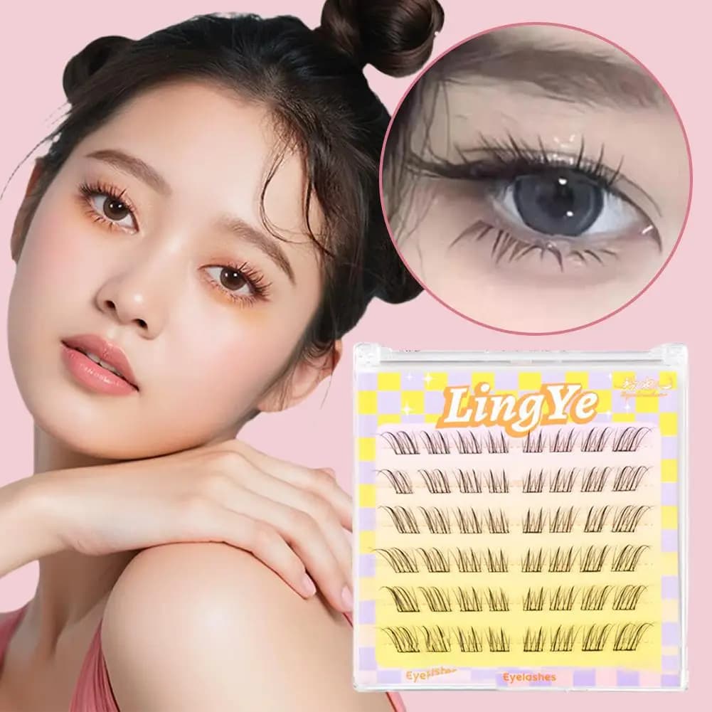 Fascinating natural eyelashes Segmented Foxes Extension Eyelashes Make-up tools Single fake eyelashes F0D3 Slices
