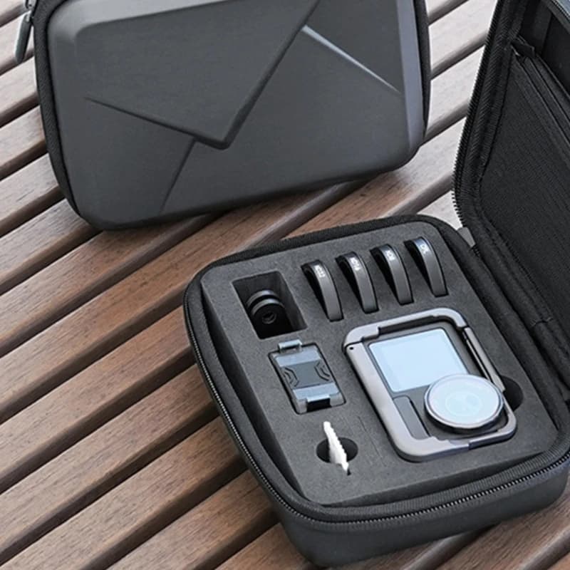 Hard Shell Camera Storage Case for Action 3 Action 4 Action 5, Carry Case with Molded Insert and Lid for Home or Road F19E
