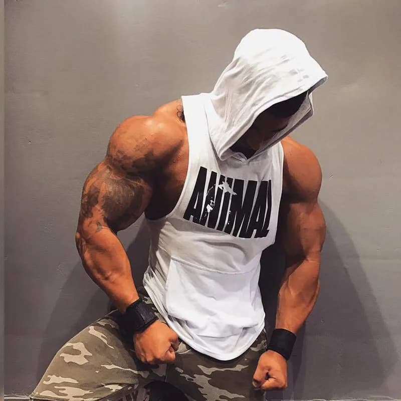 2022 nuovi uomini bodybuilding canotta in cotone palestre fitness gilet con cappuccio camicia senza maniche estate casual moda allenamento marchio di abbigliamento