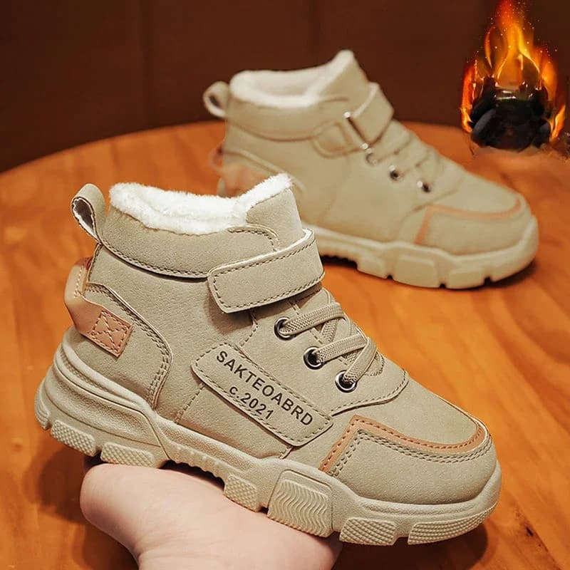 Stivali da neve per bambini Invernali Thikcen Warm Plus Velet Foderato Scarpe sportive per ragazzi Ragazze Sneakers antiscivolo Scarpe da studente Scarponi da trekking