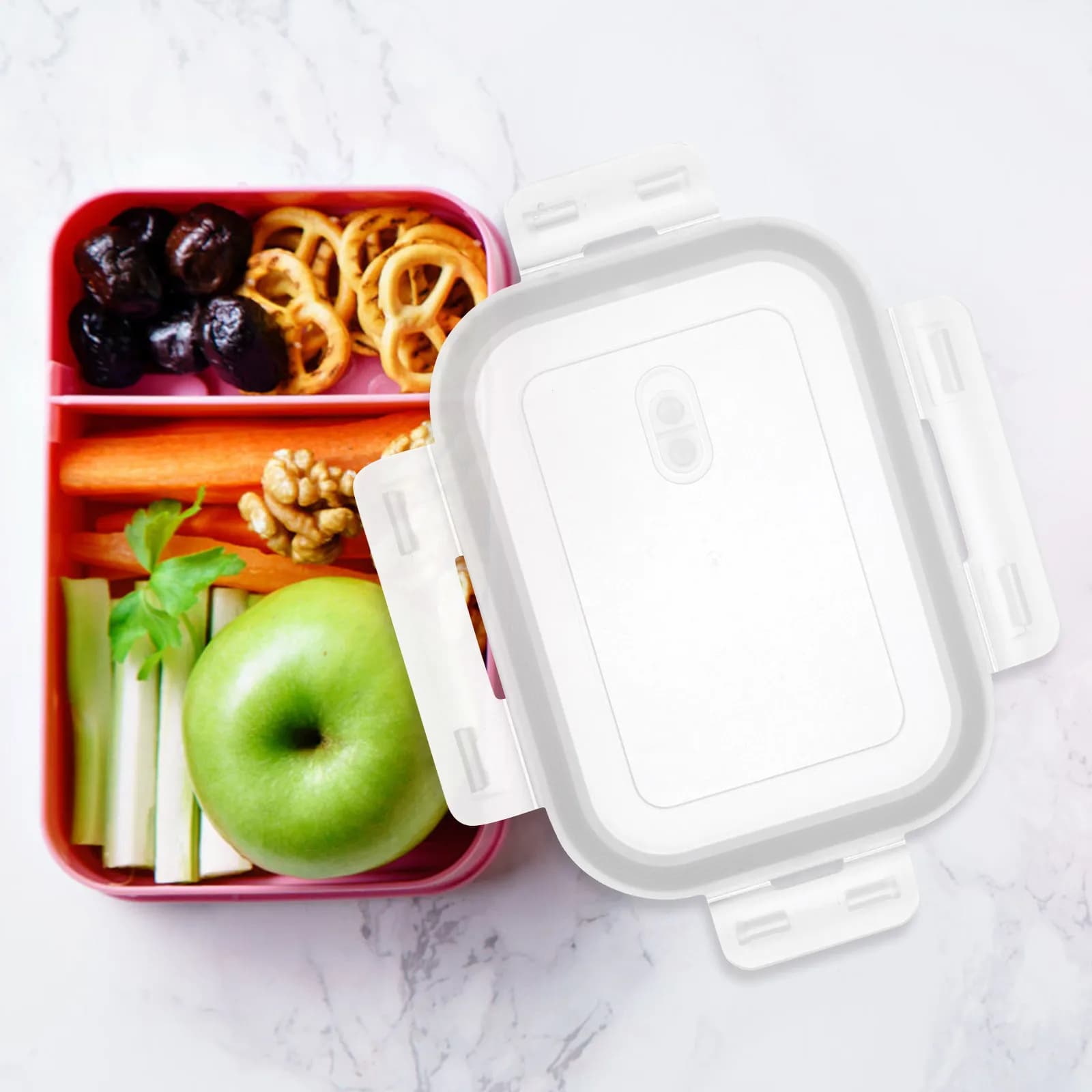 Coperchio Sigillante Rettangolare per Contenitori Bento, Riutilizzabile, per Protezione Alimenti, Compatto e Salvaspazio per Cucina