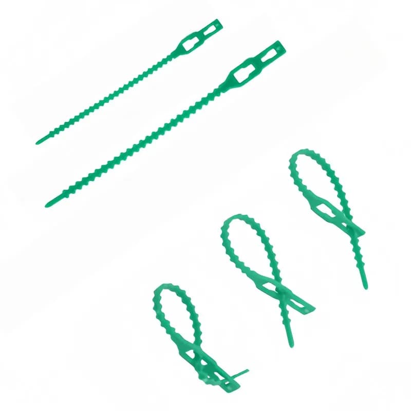 61Pcs17cmFishbone Cable Tie SelfLockAdjustableRepeatUseUse Suitable forGardeningClimbing VinePlant、TomatoVineFixing FirmPlast