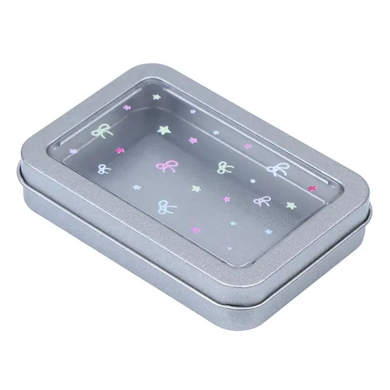 Mini Earring Storage Tin Box 2/5PCS Colorful Star Four Leaf Clover Design Small Jewelry Organizer for Purse Pocket Carry