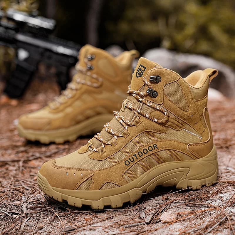 High Top Men's Hiking Shoes Anti-slip Outdoor Tactical Boots Male Desert Combat Boots Mountain Climbing Shoes Hunting Boots