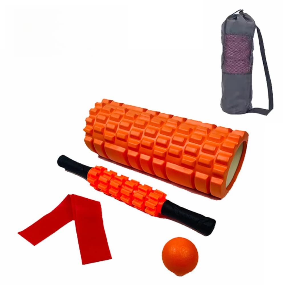 1Set/5Pcs Yoga Column Foam Yoga Pilates Fitness Foam Roller Sports Train Gym Massage Exercise Relax Foam RollERS Massage Ball