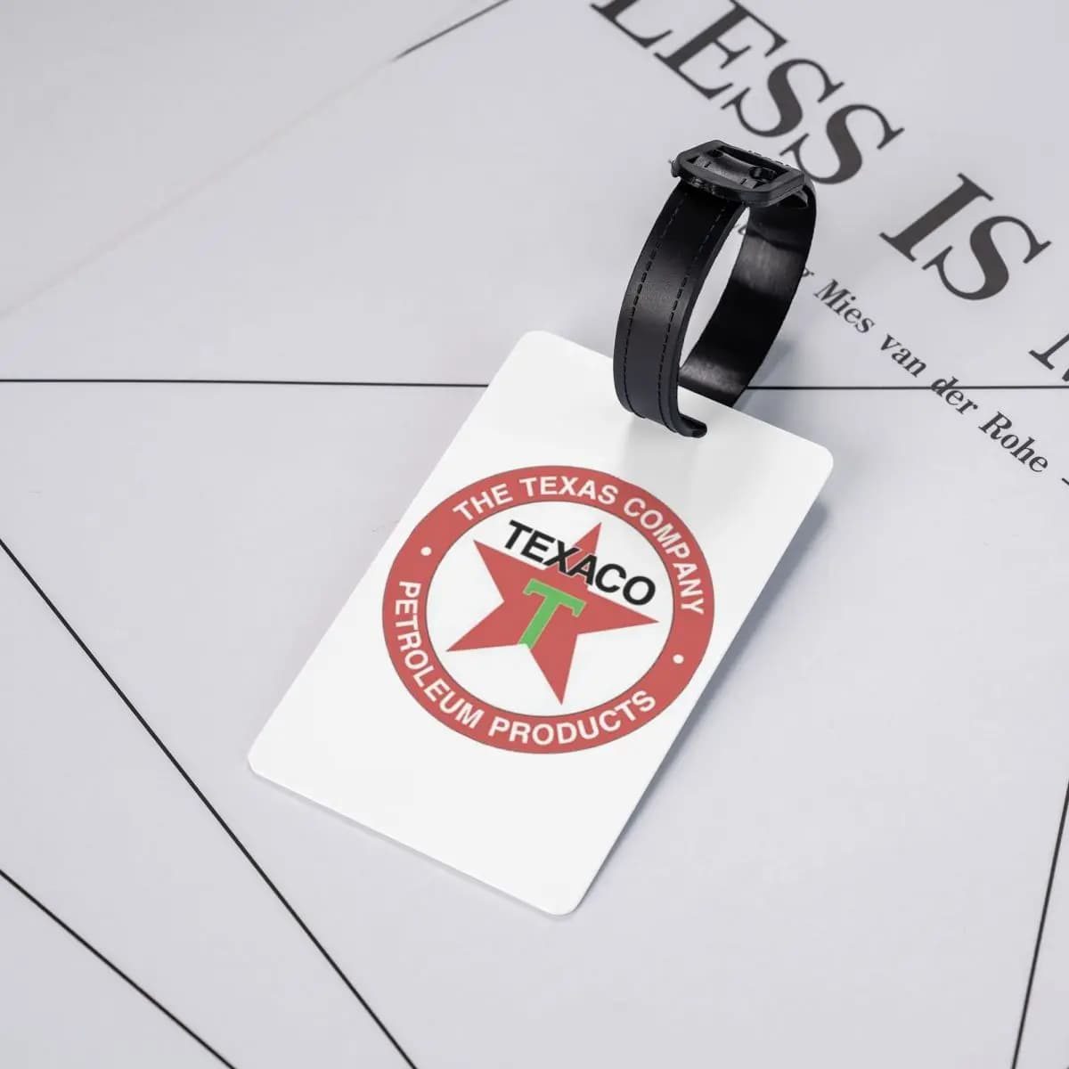 Etichette per Bagagli Vintage con Logo Texaco, Accessori per Valigie, Targhette per Bagagli da Viaggio, Porta Etichette con Spazio per Nome e Indirizzo