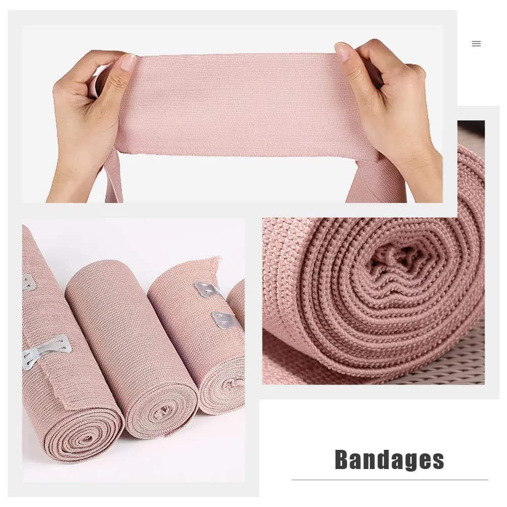 2 Pezzi Fascia Elastica Sportiva Compressiva Traspirante per Braccio, Gamba, Polso, Caviglia con Fibbia Metallica Regolabile